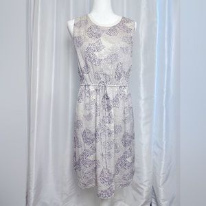 Nordstrom Collection silk dress neutral abstract print size 10